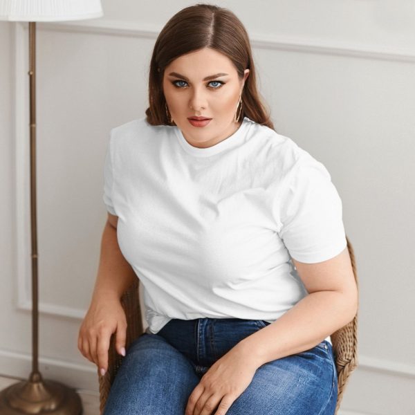 Plus Size Women's Short-sleeved T-shirt - Image 7